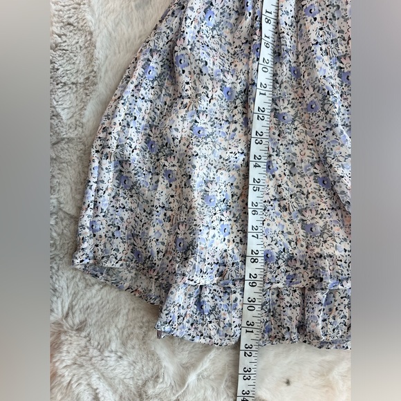 Lulus Always Glittering Ivory Floral Print Mock Sleeveless Mini Dress Size XS - Picture 8 of 9